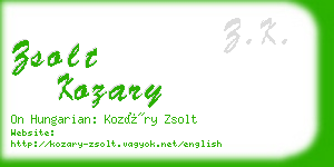 zsolt kozary business card